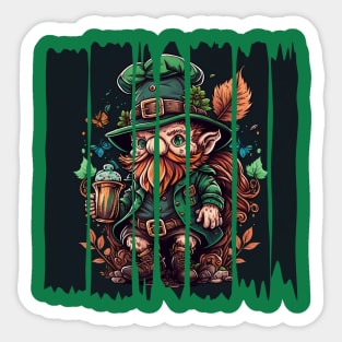 Leprechaun Illustration Sticker